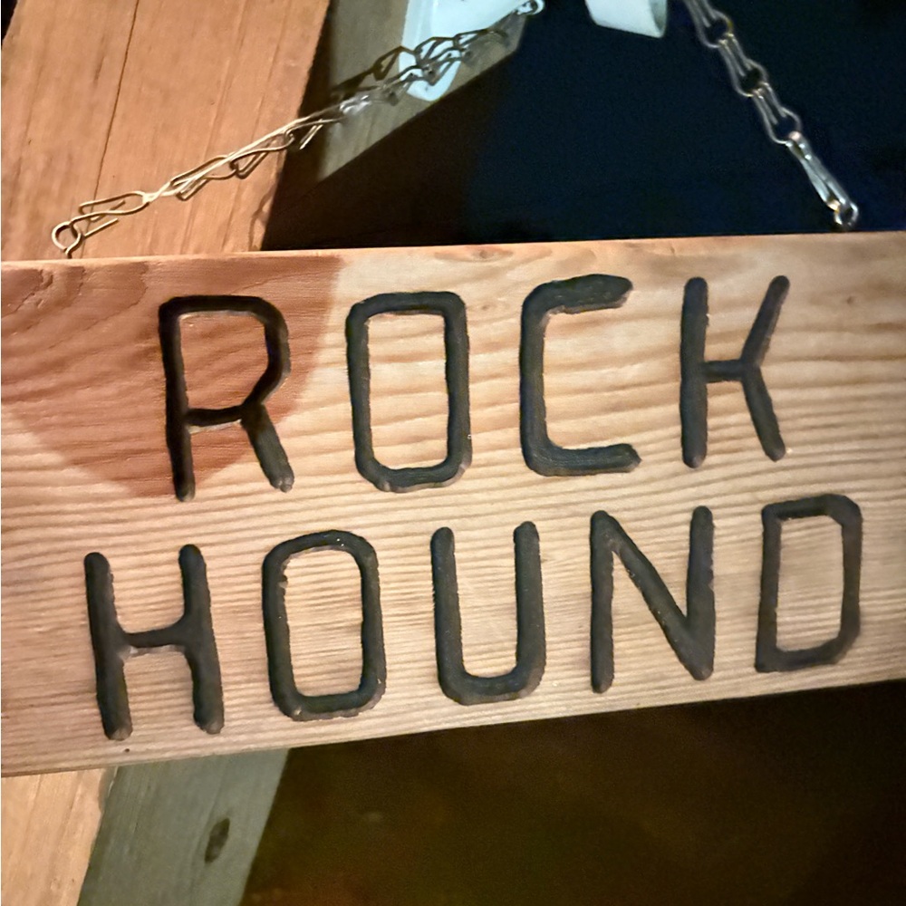 Wooden cabin sign with chain cabincore vacation home Christmas gift blue ridge